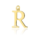 Literka R złota zawieszka - radość z noszenia