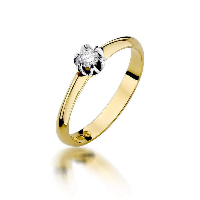 Elegancki pierścionek zaręczynowy z diamentem