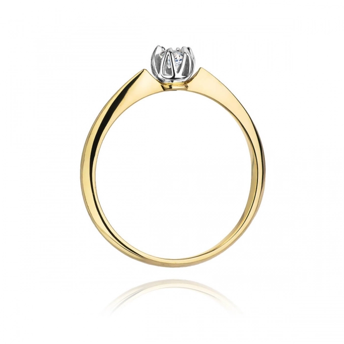 Elegancki pierścionek zaręczynowy z diamentem