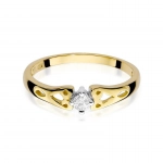Złoty pierścionek z brylantem dla ukochanej